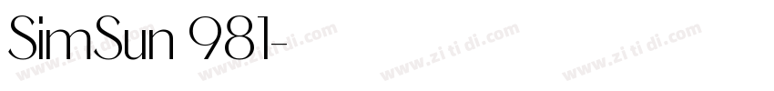 SimSun 981字体转换